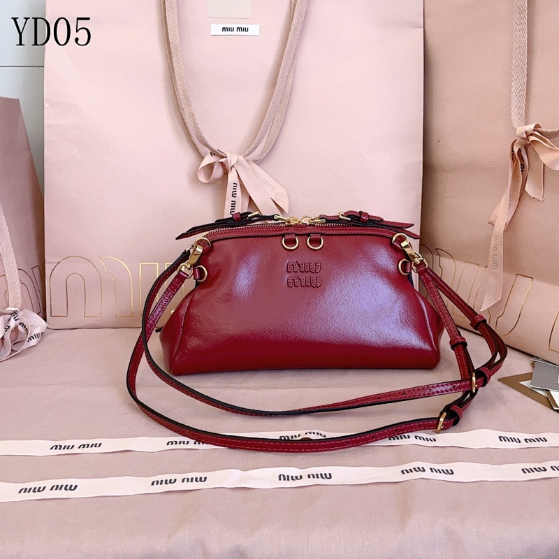 MiuuMiuu YD05 Shell Backpack - Luxury Red Leather Crossbody Bag
