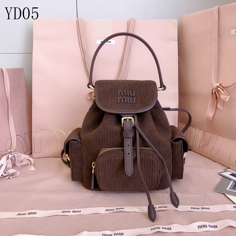 cover-219933545 MIUMIU YD05085 5BZ043 Corduroy & Leather Backpack