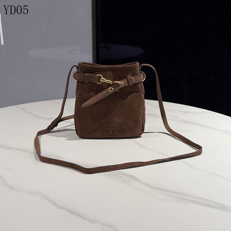 MiuuMiuu YD05 Suede Mini Bucket Bag