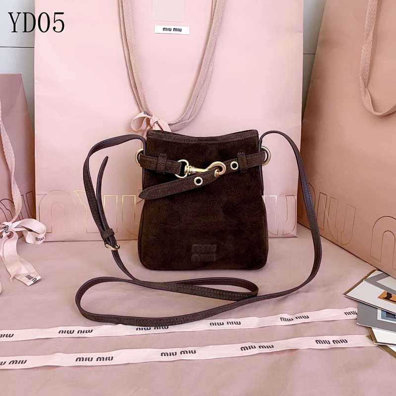 MiuuMiuu YD05 Mini Bucket Bag Suede Crossbody