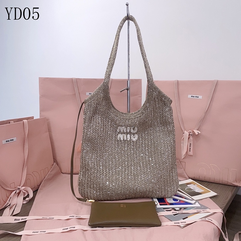MiuuMiuu YD05088 5BG231 Sequin Mesh IVY Tote Bag
