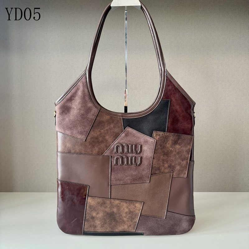 MIUMIU YD05 Hobo Bag with Patchwork Leather Design