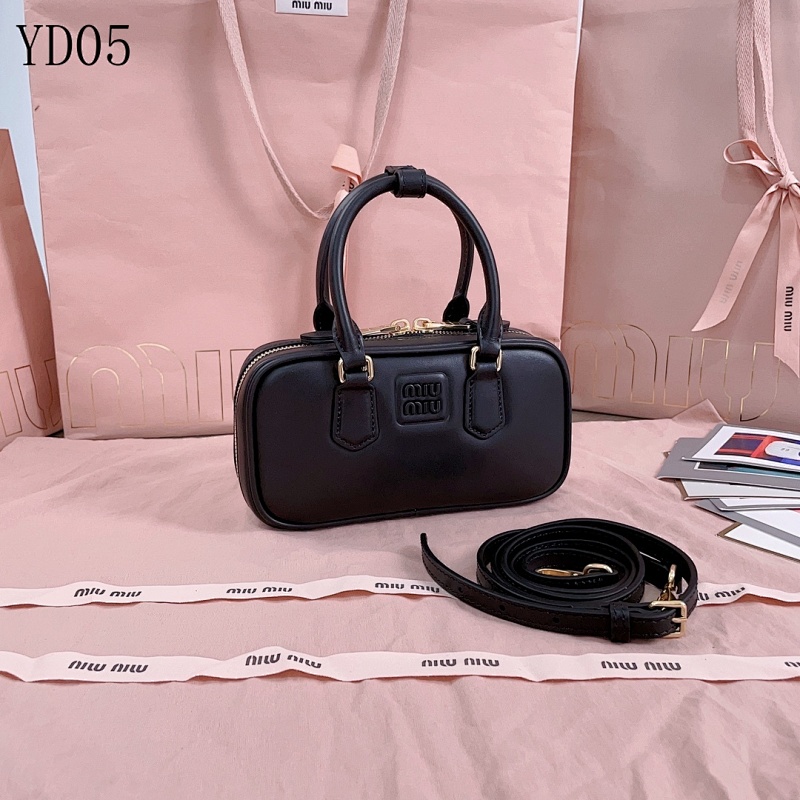MiuuMiuu YD05 Arcadie Leather Mini Bowling Bag