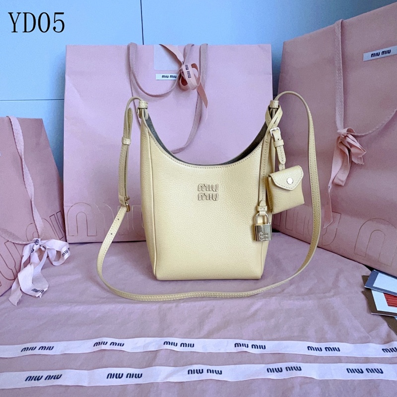 MiuuMiuu YD05 Crossbody Bag - Soft Yellow Leather Designer Handbag