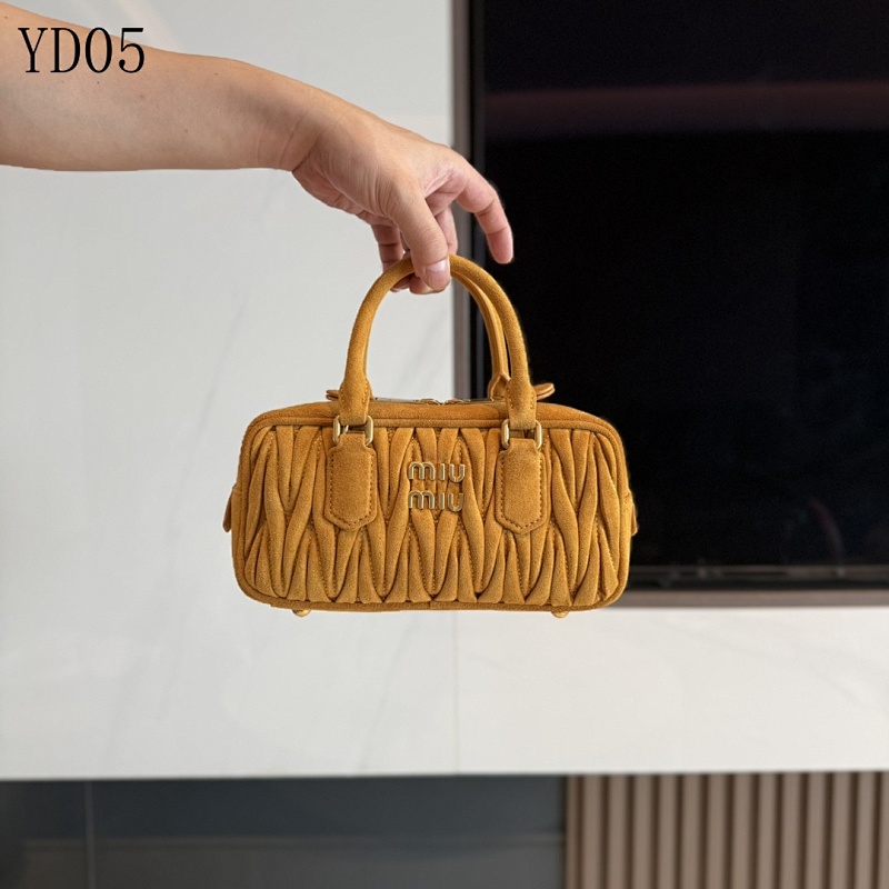 MiuuMiuu YD05 Matelasse Suede Top Handle Bag