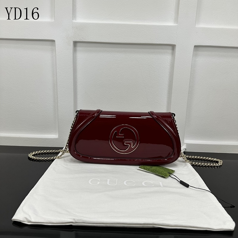 Gucc1 YD16070 Red Patent Leather Crossbody Bag