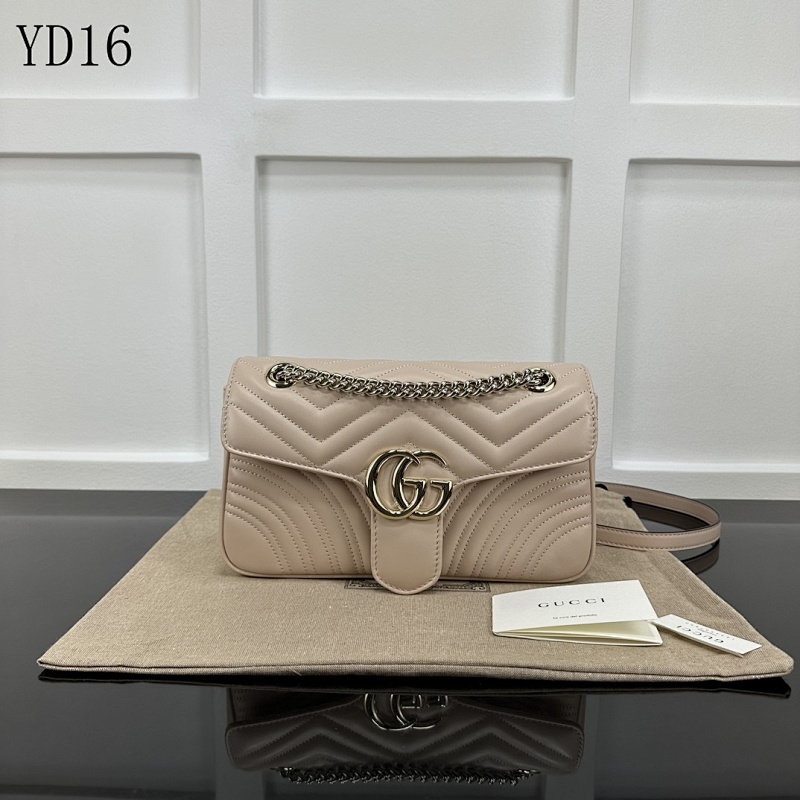 Gucc1 YD16055 Beige Leather Tote Bag