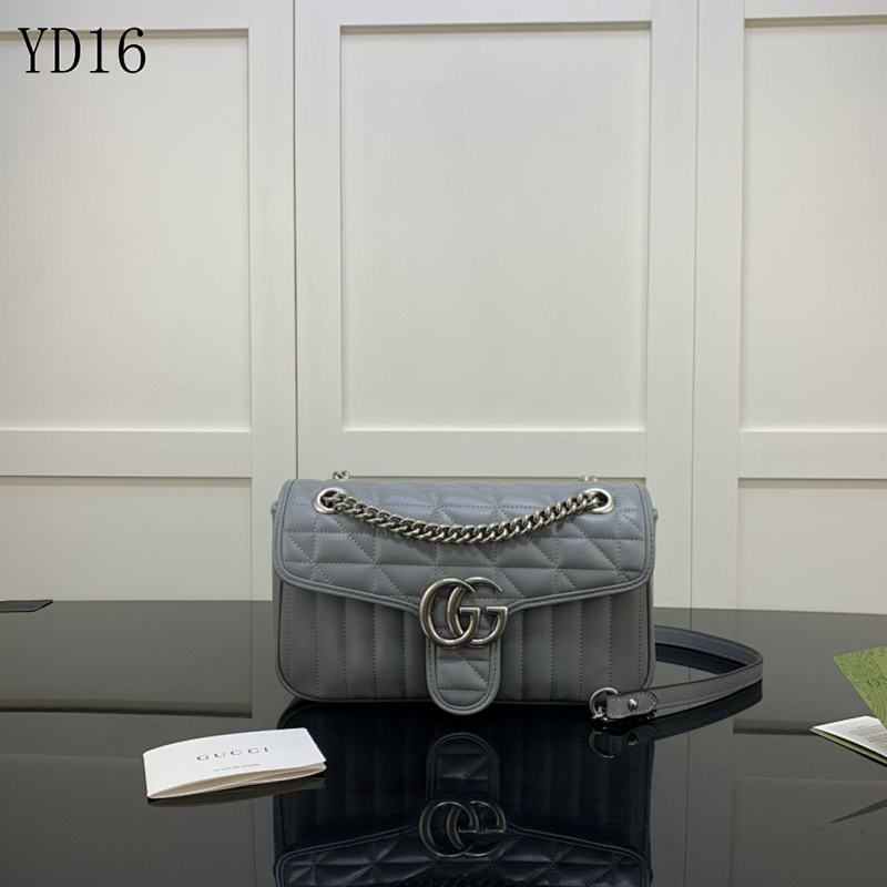Gucc1 YD16 Marmont Quilted Shoulder Bag