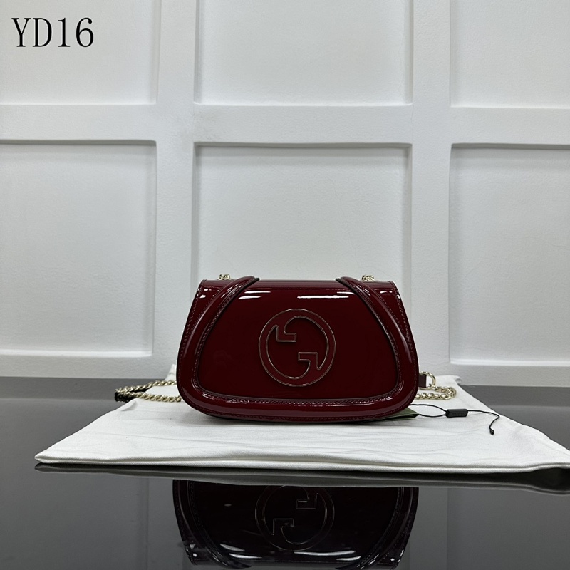 Gucc1 YD16066 Red Patent Leather Crossbody Bag