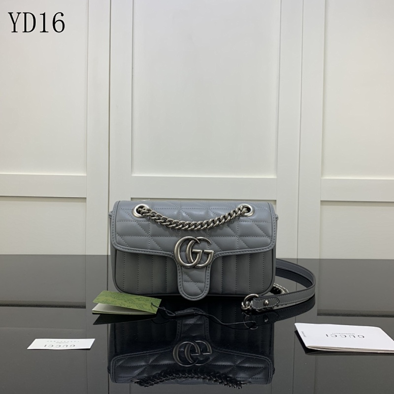 Gucc1 YD16060 Mini Marmont Quilted Shoulder Bag