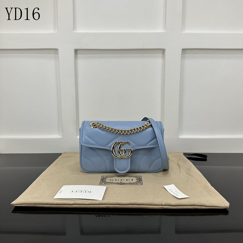 Gucc1 YD16 Marmont Mini Bag in Light Blue
