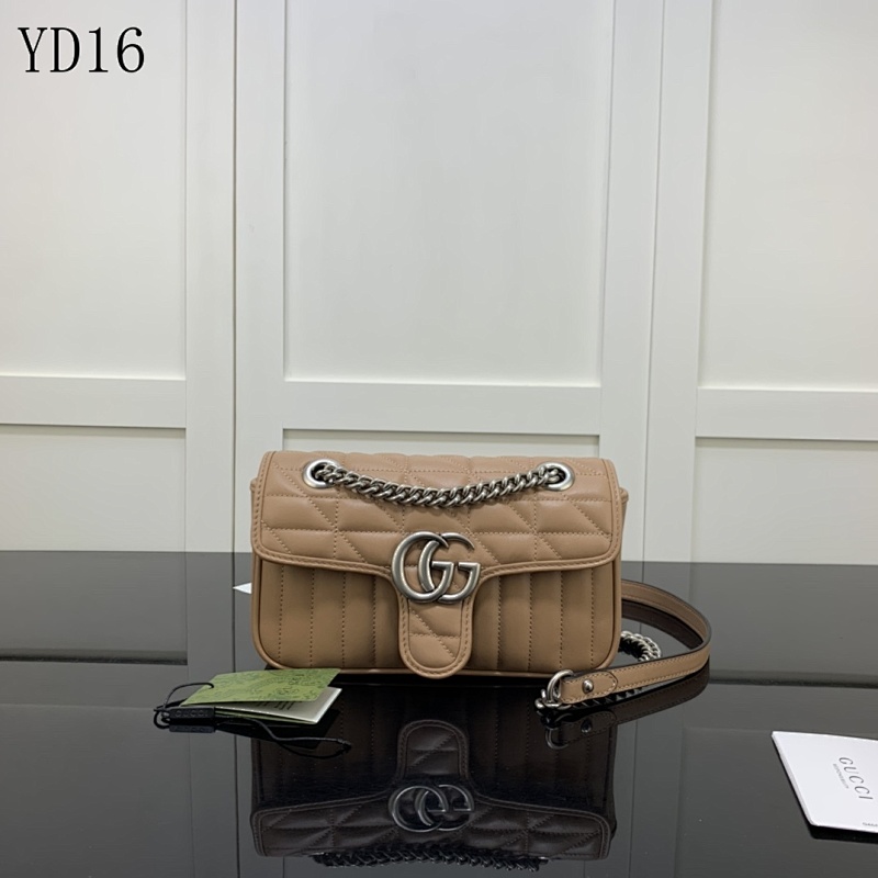 Gucc1 YD16060 Quilted Shoulder Bag