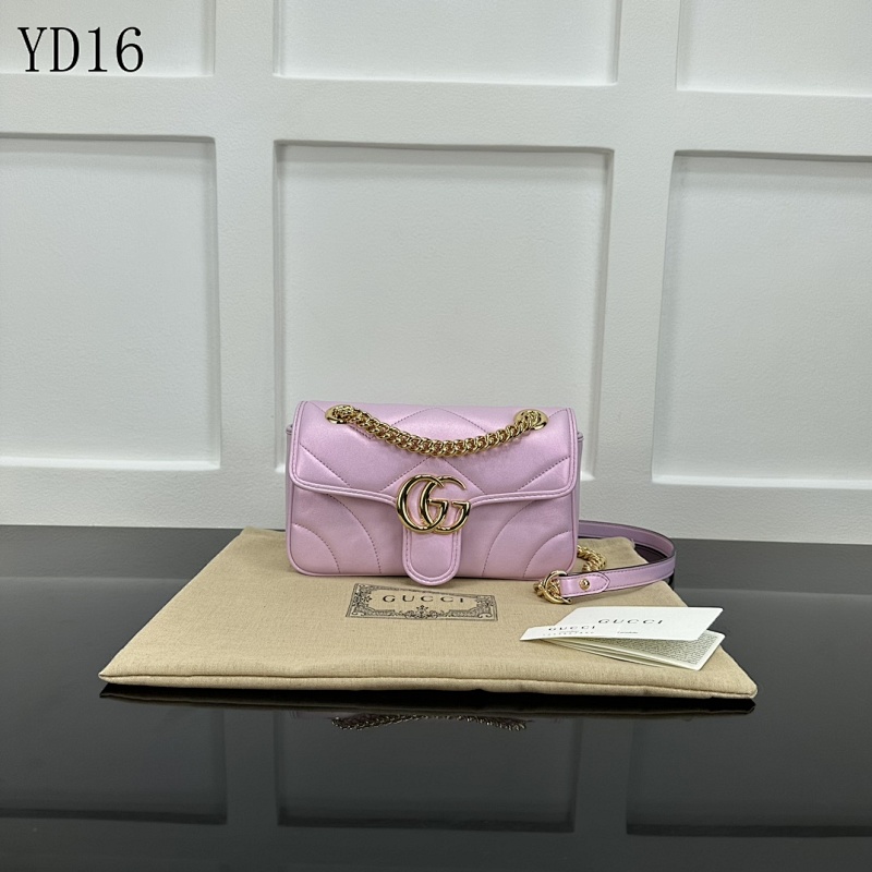 Gucc1 YD16 Marmont Mini Bag in Pink