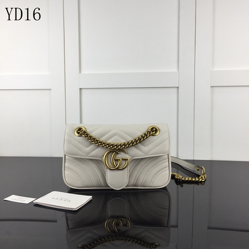 Gucc1 YD16 Marmont Quilted Leather Shoulder Bag