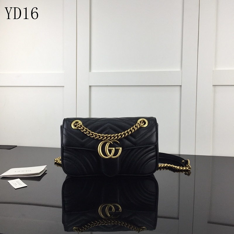 Gucc1 YD16 Marmont Chain Shoulder Bag