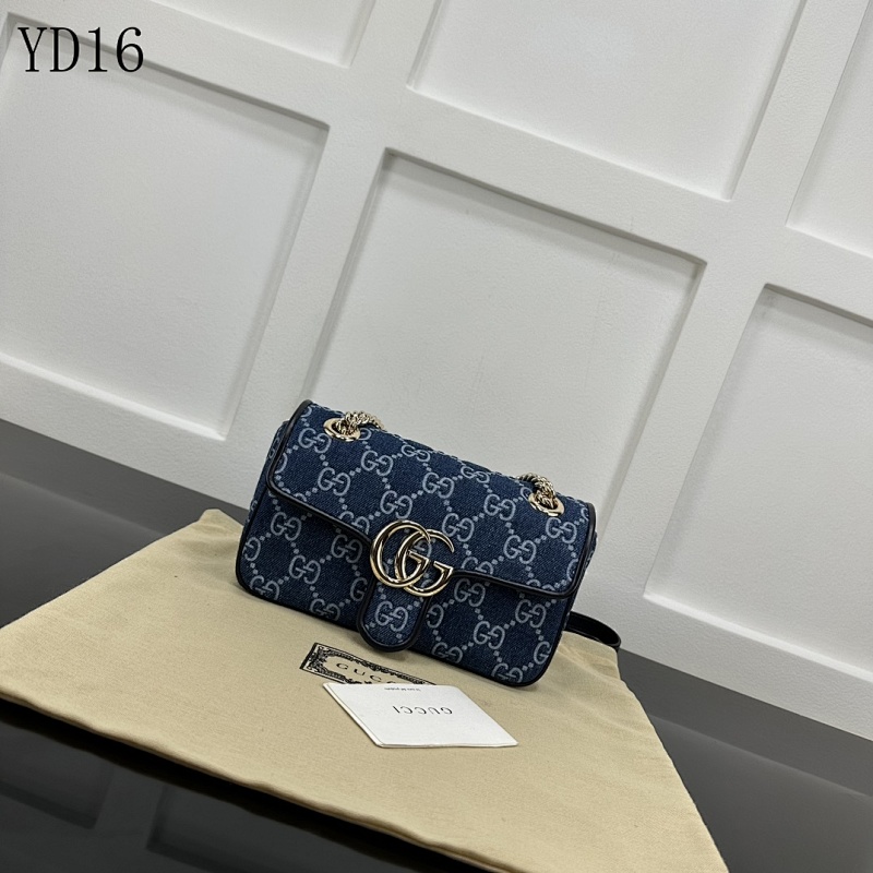 Gucc1 YD16054 GG Supreme Denim Crossbody Bag