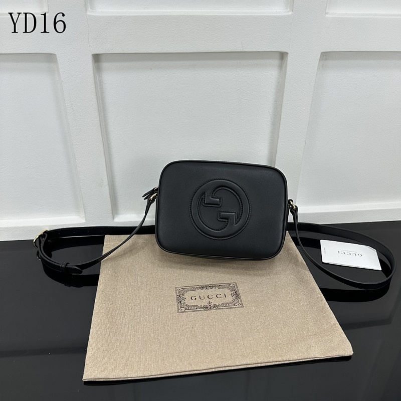 Gucc1 YD16 Black Interlocking G Crossbody Bag