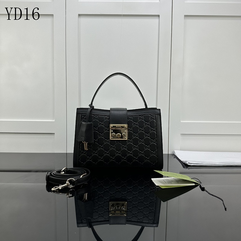 Gucc1 YD16066 Crocodile-Embossed Leather Shoulder Bag