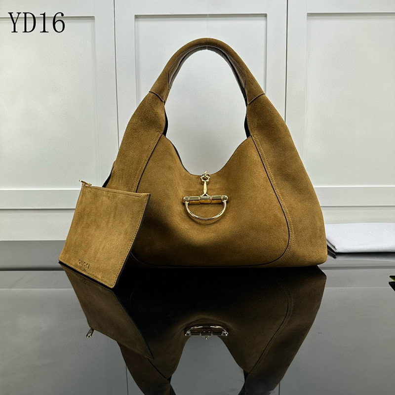 Gucc1 YD16 Horsebit Hobo Bag