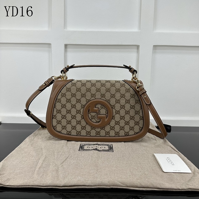 Gucc1 YD16070 White Canvas and Leather Tote Bag