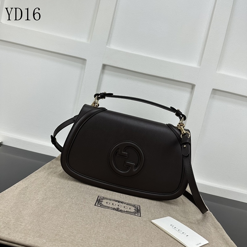 Gucc1 YD16081 Black Leather Shoulder Bag
