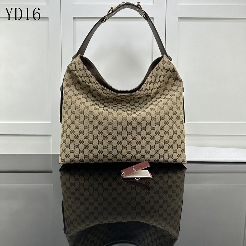 Gucc1 YD16065 GG Supreme Canvas Hobo Bag
