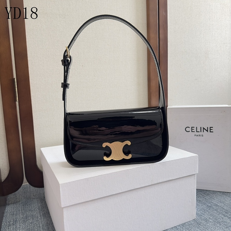cover-220360501 C3linee YD18 Black Patent Leather Shoulder Bag