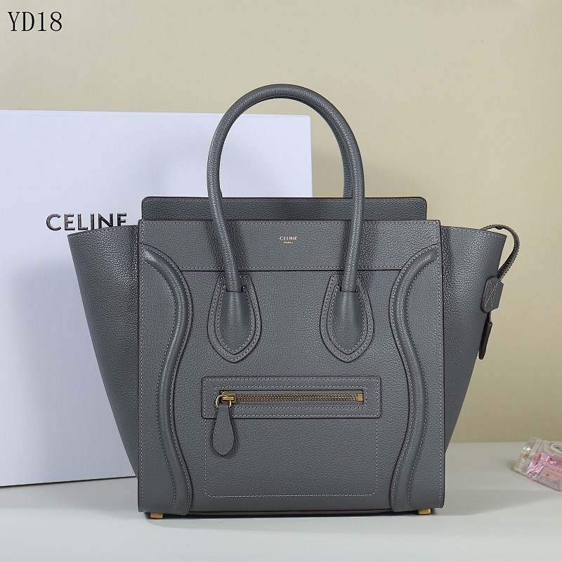 C3linee YD18088 Luggage Micro Medium Tote Bag in Grained Calfskin