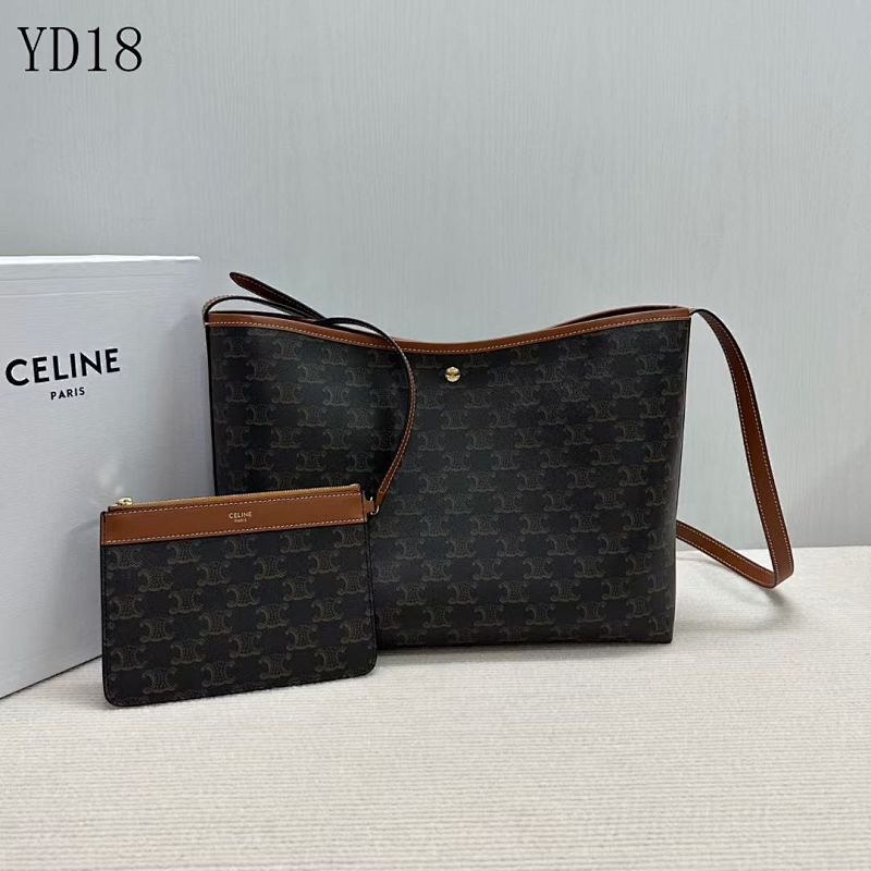 C3linee YD18 CE Soft Shopper Monogram Brown Tote Bag