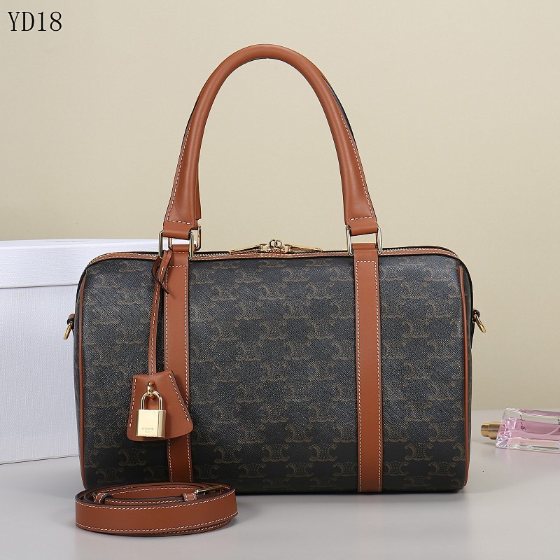 C3linee YD18 TRIOMPHE Boston Bag Monogram Canvas