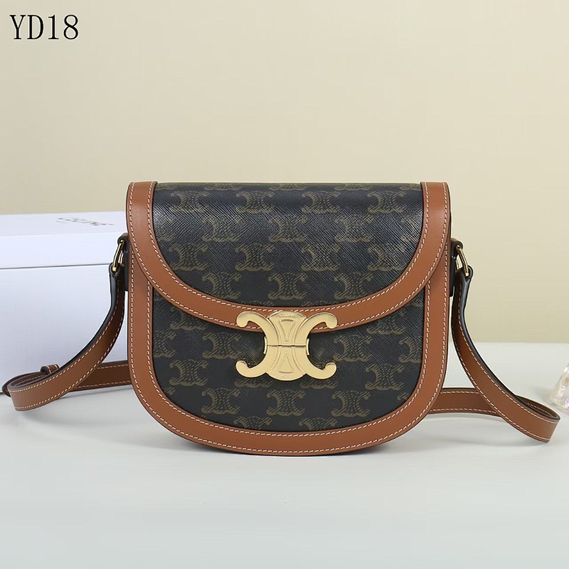 C3linee YD18 Teen Besace Triomphe Glossy Calfskin Handbag