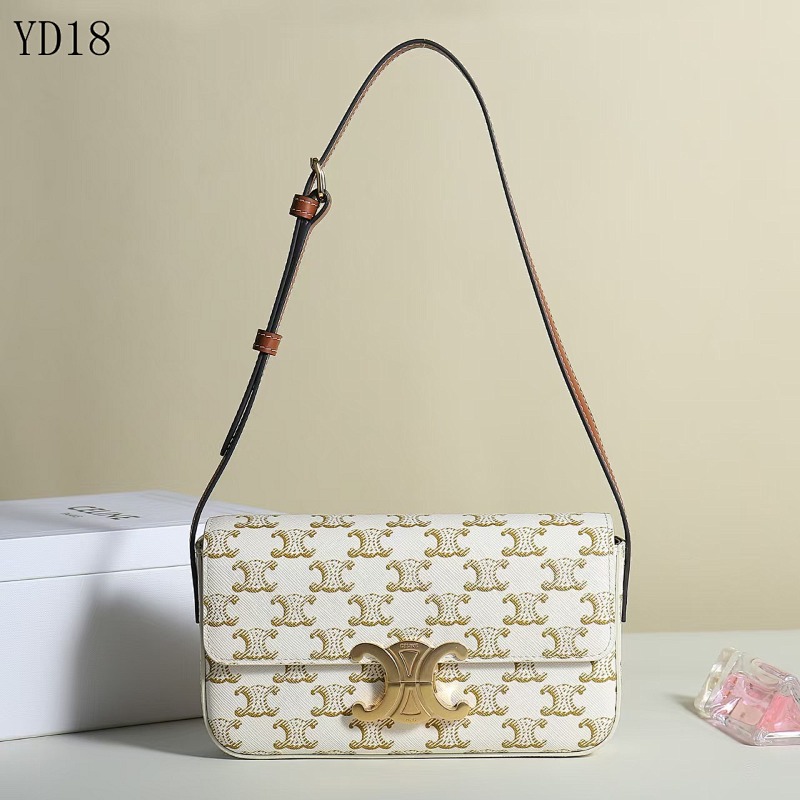 C3linee YD18 Triomphe Box Bag White Monogram