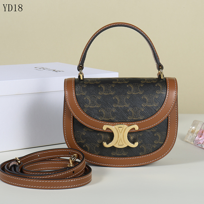 C3linee BESACE TRIOMPHE Mini Glossy Calfskin Crossbody Bag