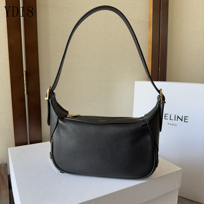 C3linee YD18050 Black Leather Shoulder Bag