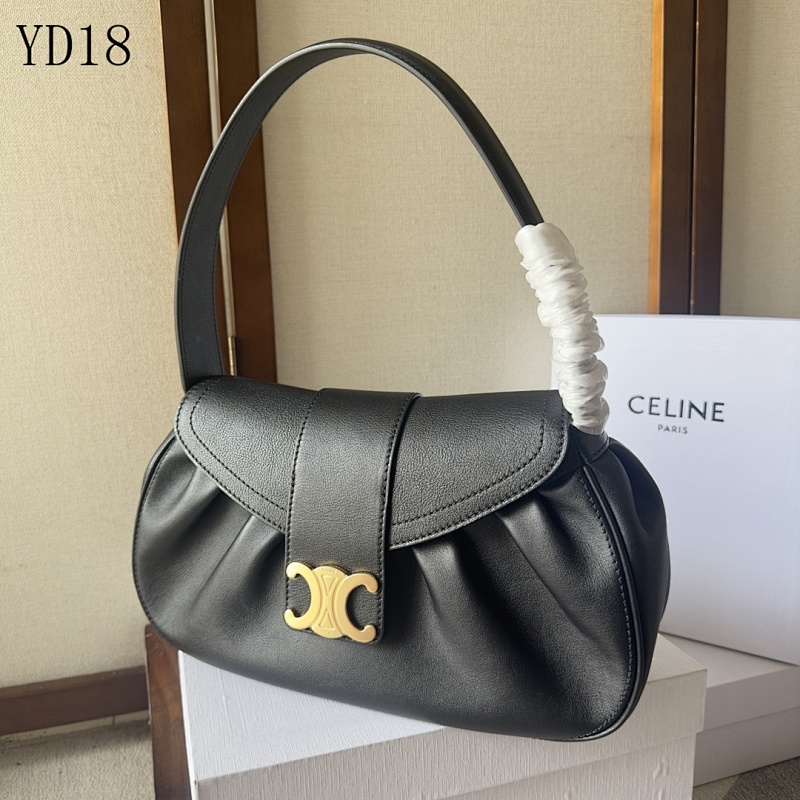 C3linee YD18078 Black Leather Shoulder Bag