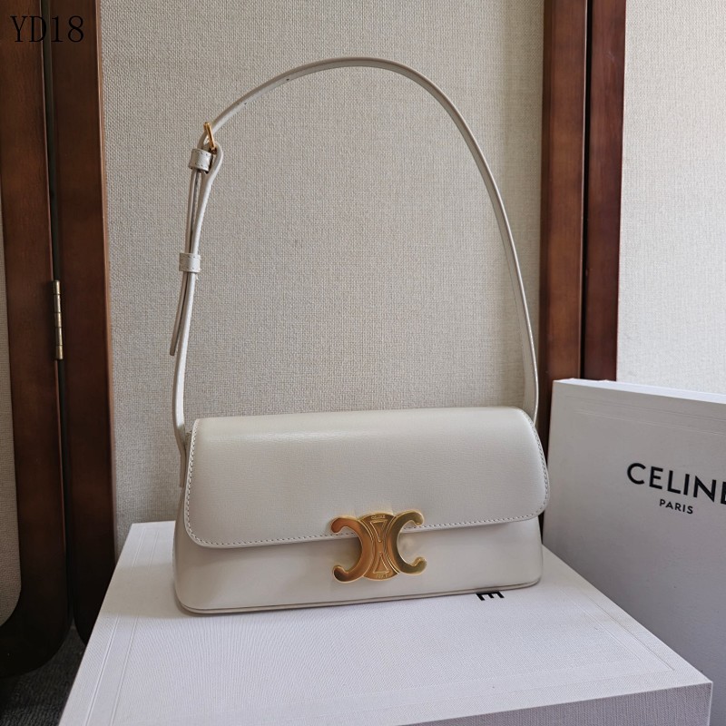 C3linee YD18068 White Leather Shoulder Bag