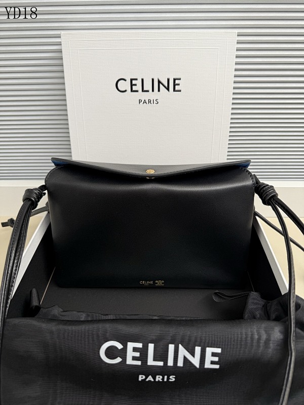 C3linee YD18072 Black Leather Shoulder Bag