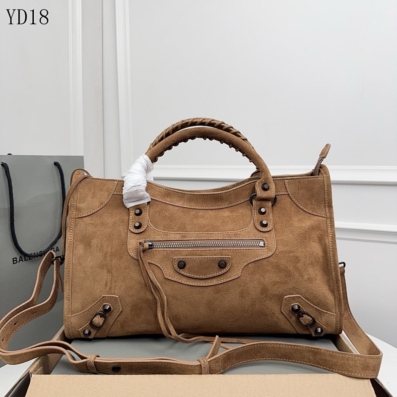 Balensiaga YD18072 City Suede Motorcycle Bag