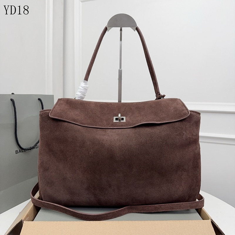 Balensiaga Rodeo Bag YD18 – M Size Suede Tote