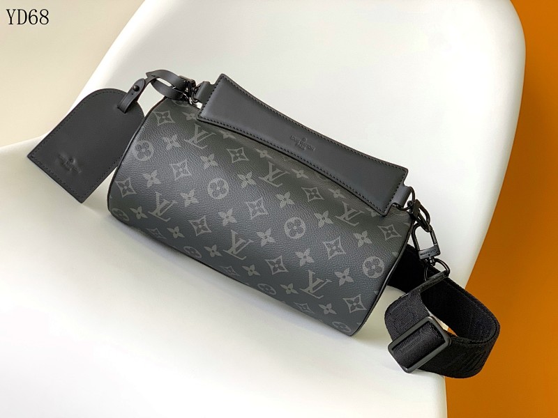 LVutton M46796 Small Monogram Eclipse Soft Polochon Cylinder Bag