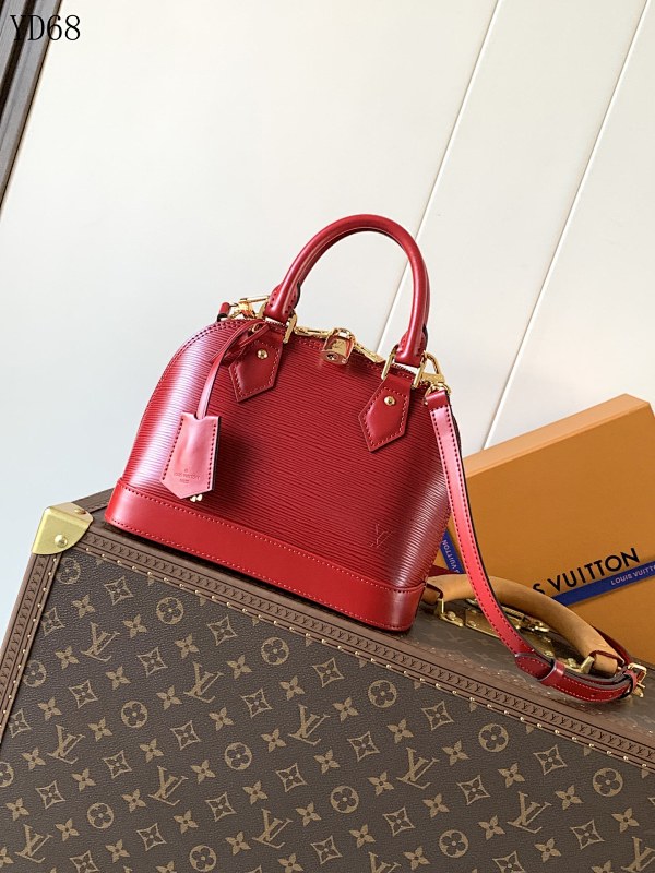 LVutton YD68 Alma BB Handbag in Red Epi Leather