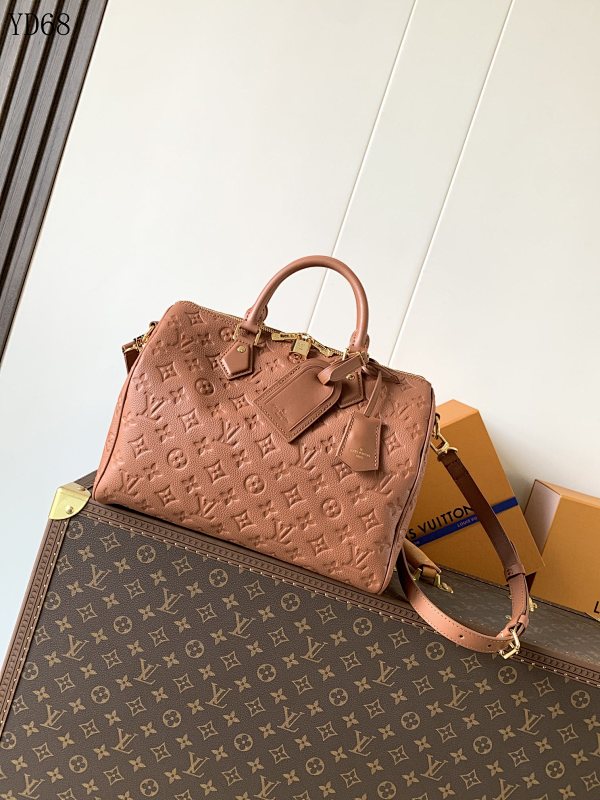 LVutton Speedy Soft 30 Monogram Empreinte Leather Handbag