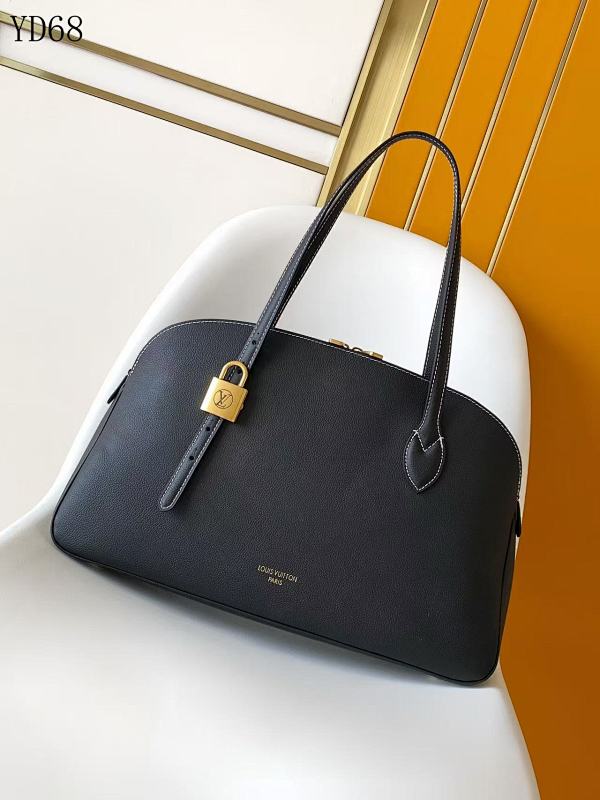 LVutton YD68 Black Leather Shoulder Bag