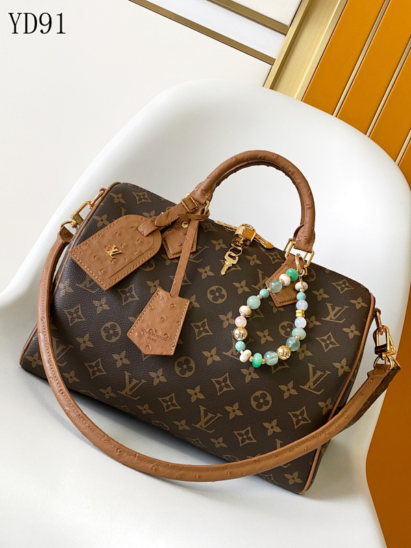 cover-221161732 LVutton YD91 Monogram Canvas Handbag with Beaded Charm