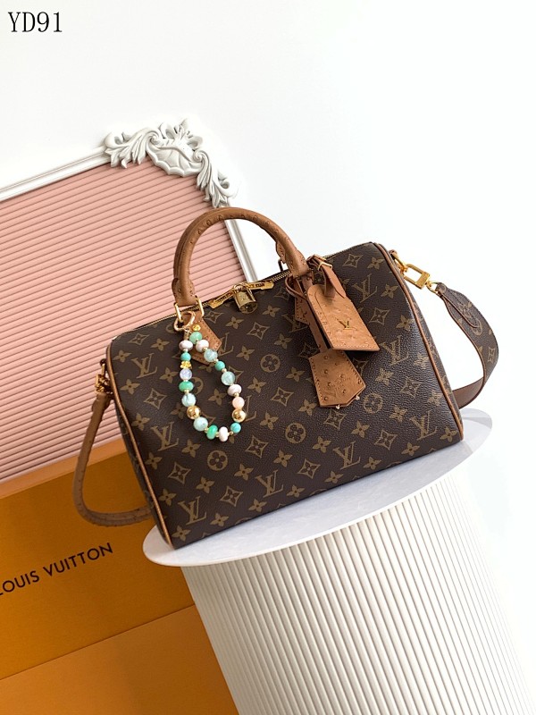 LVutton YD91063 Monogram Speedy Bag with Beaded Charm