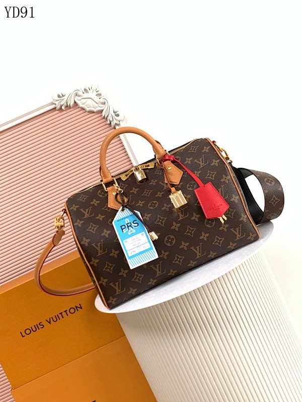 LVutton Speedy Soft 30 Crafty Monogram Canvas Handbag