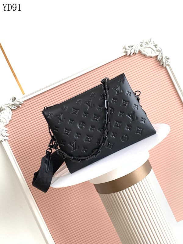 LVutton M11370 YD91 Black Monogram Shearling Pillow Bag