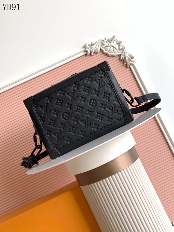 LVutton YD91 Soft Trunk Monogram Embossed Crossbody Bag