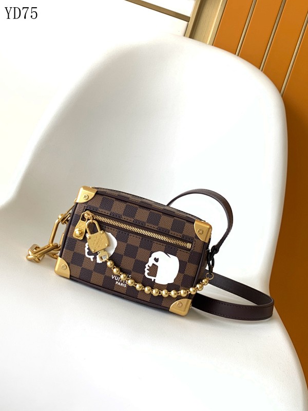 LVutton YD75 Mini Soft Trunk Chain Bag Monogram Eclipse