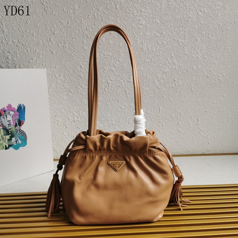 Pr4da YD61070 1BG541 Drawstring Tassel Bag